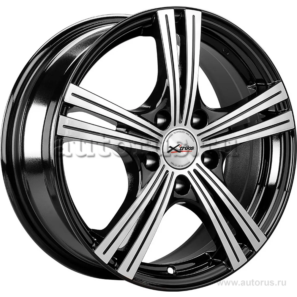 Диск литой R16 6.5J 5x100/57.1 ET38 X-trike X-112 BK/FP 13107