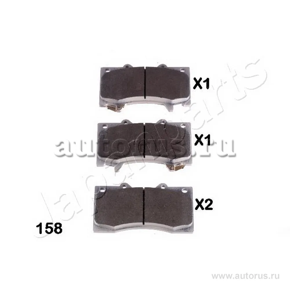 Колодки передние NISSAN Patrol Y62 10-> JAPANPARTS PA-158AF