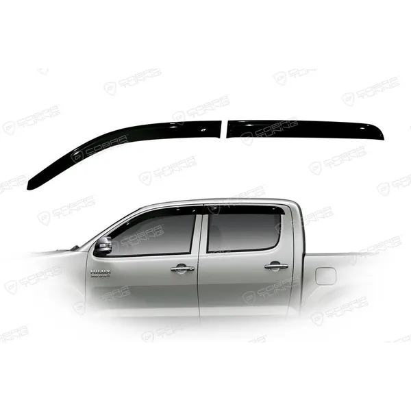 Дефлектора на окна Toyota Hilux VII 2010EuroStandard деф.окон Cobra Tuning TE24610