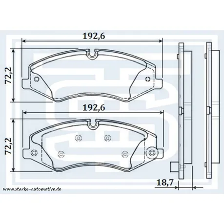 Колодки тормозные LANDROVER RANGE ROVER IV передние STARKE 177705