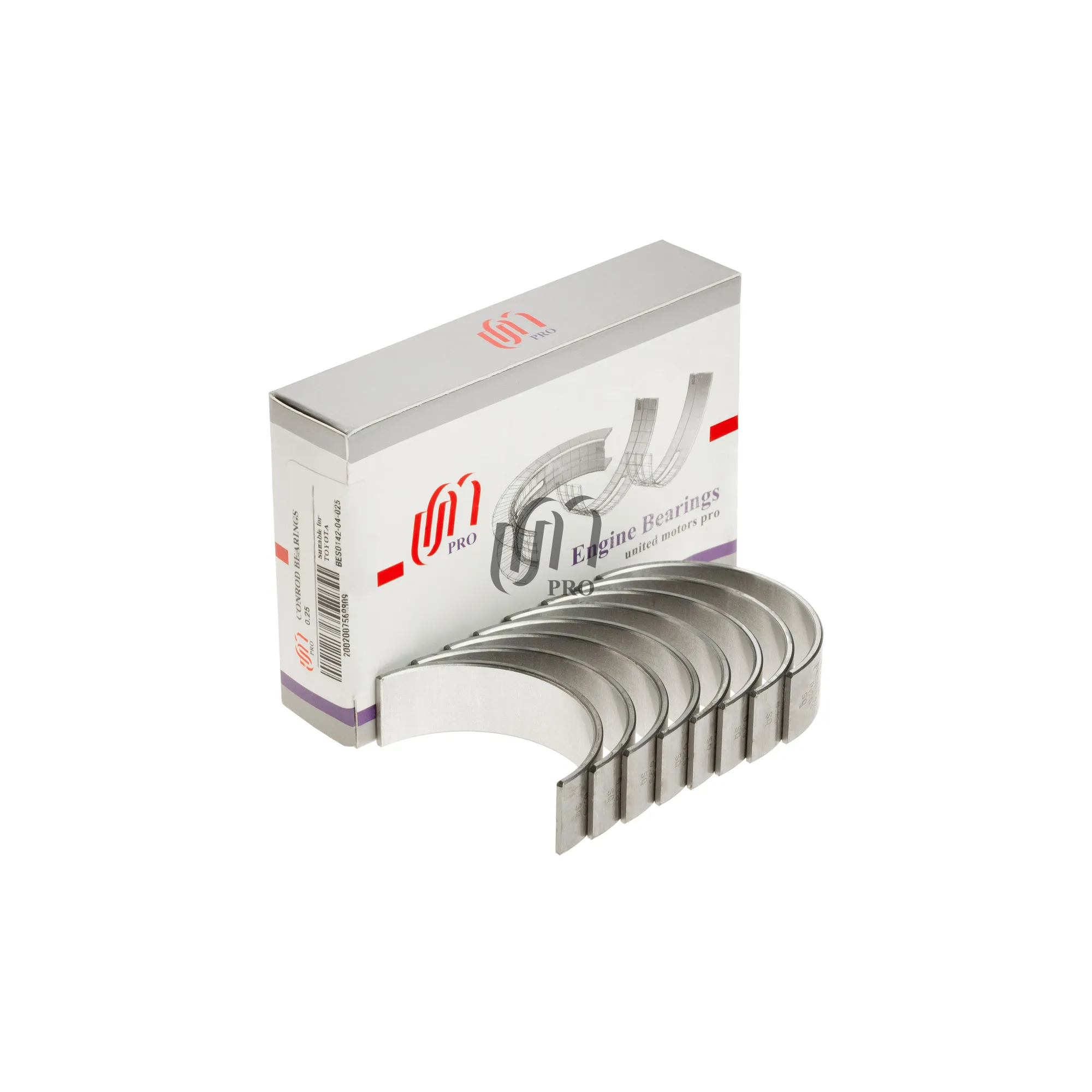 Вкладыши шатунные 0.25 TOYOTA 1NR-FE, 2NR-FE, 3NR-FE UM UNITED MOTORS UMPRO BES014204025