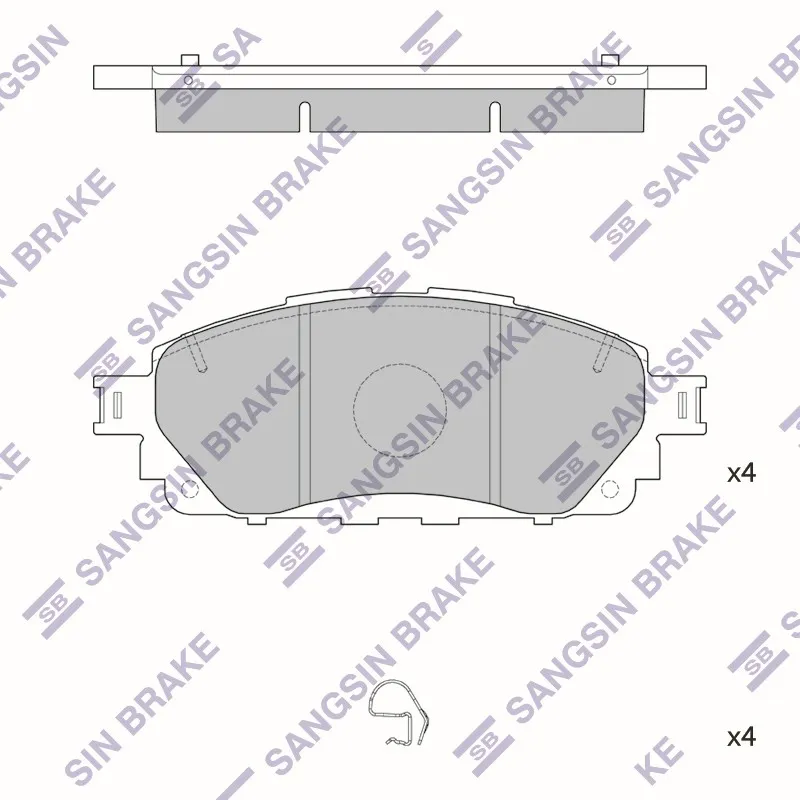 Колодки тормозные TOYOTA HILUX VIII 15- перед. SANGSIN BRAKE SP4264