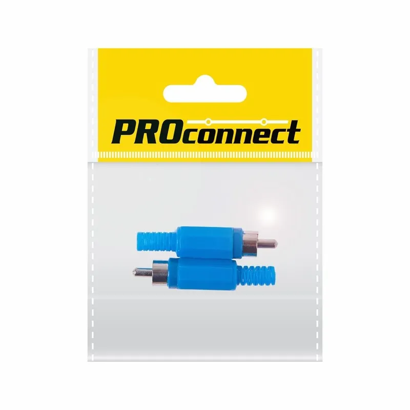 Разъем аудио, RCA пайка, синий, (2шт.) (пакет) PROconnect 14-0405-8