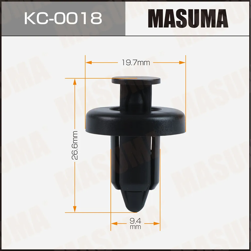 Клипса крепежная MASUMA KC0018