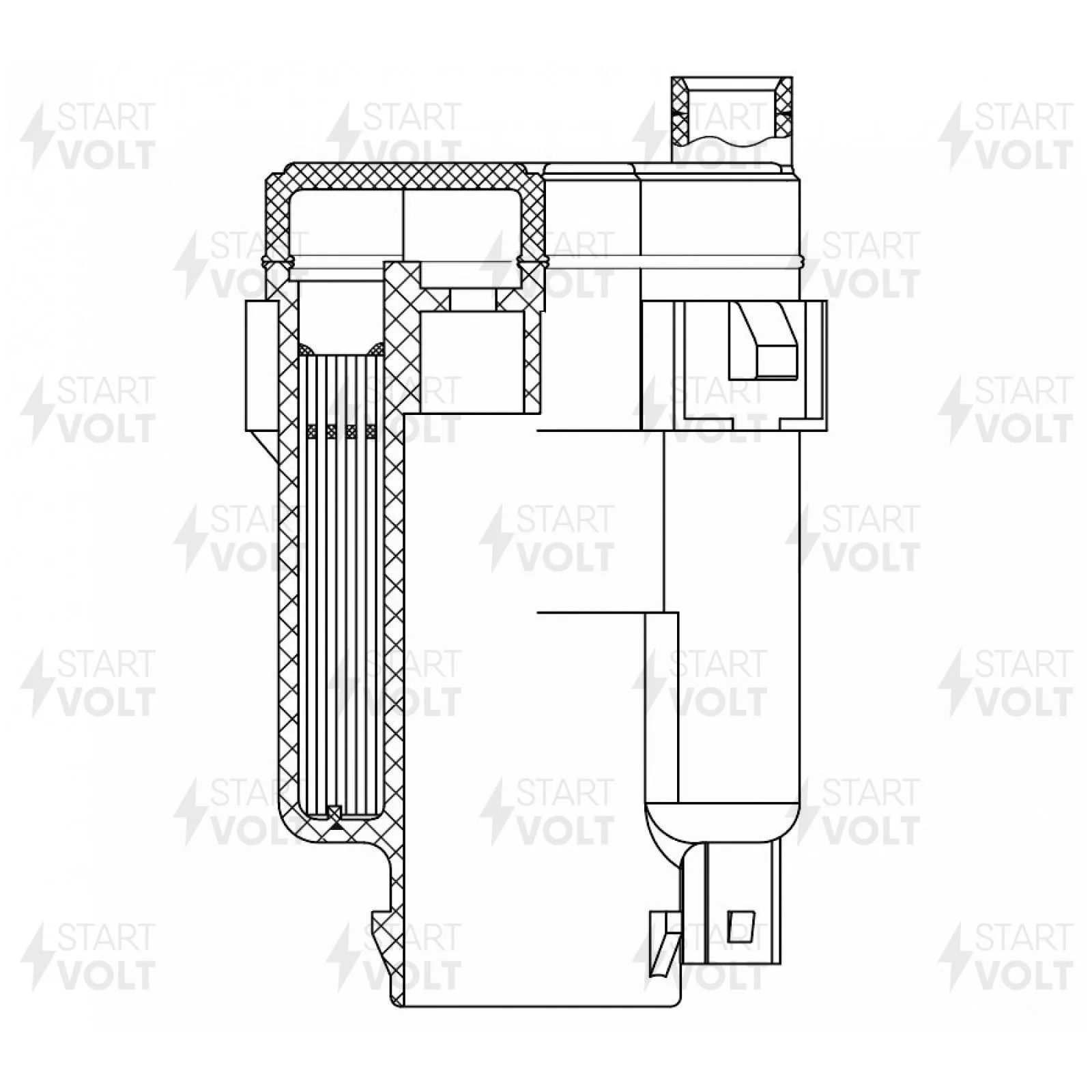 Фильтр топл. тонк. очистки для а/м Hyundai Getz (02-) 1.1i/1.3i/1.4i/1.6i STARTVOLT VS-FF 0807