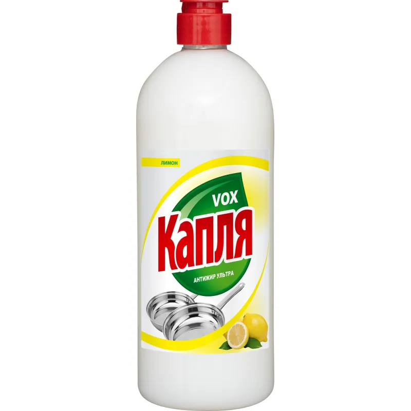 Средство для мытья посуды Капля Vox соль-эффект лимон 850гр 9078 1535210