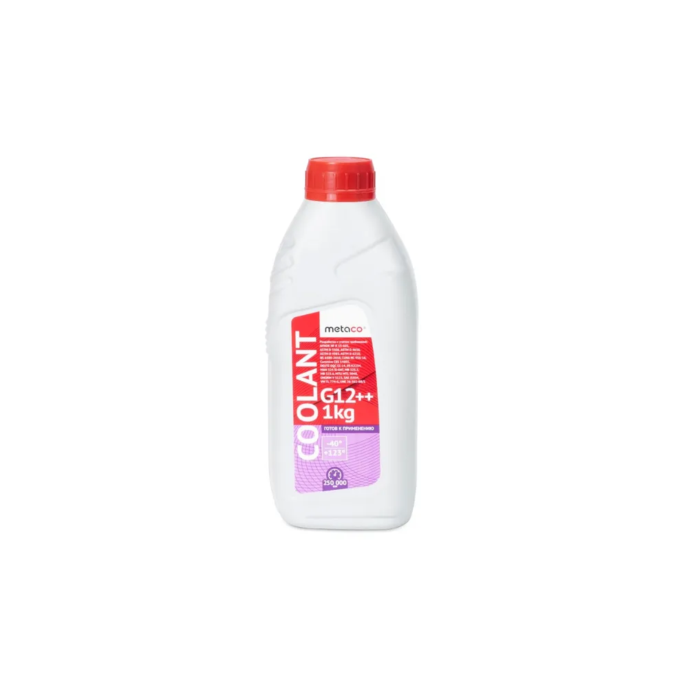 Антифриз METACO COOLANT G12 ++ -40 1 KG готовый Metaco 998-14010