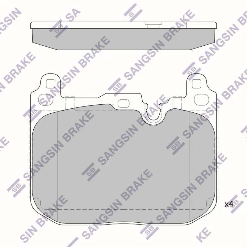 Колодки передние MINI (F55/F56/F57/F60) 2014- SP2402A SANGSIN BRAKE SP2402A
