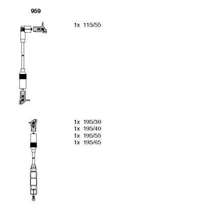 К-кт проводов!\ VW Vento 1.6 AFT 94>/Polo 1.6 AFT 96-01 BREMI 959
