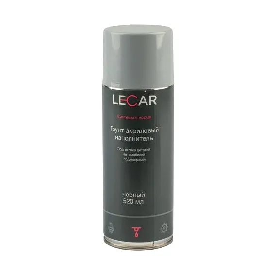 Грунт акриловый, цвет черный, 520 мл. (аэрозоль) LECAR LECAR000012711