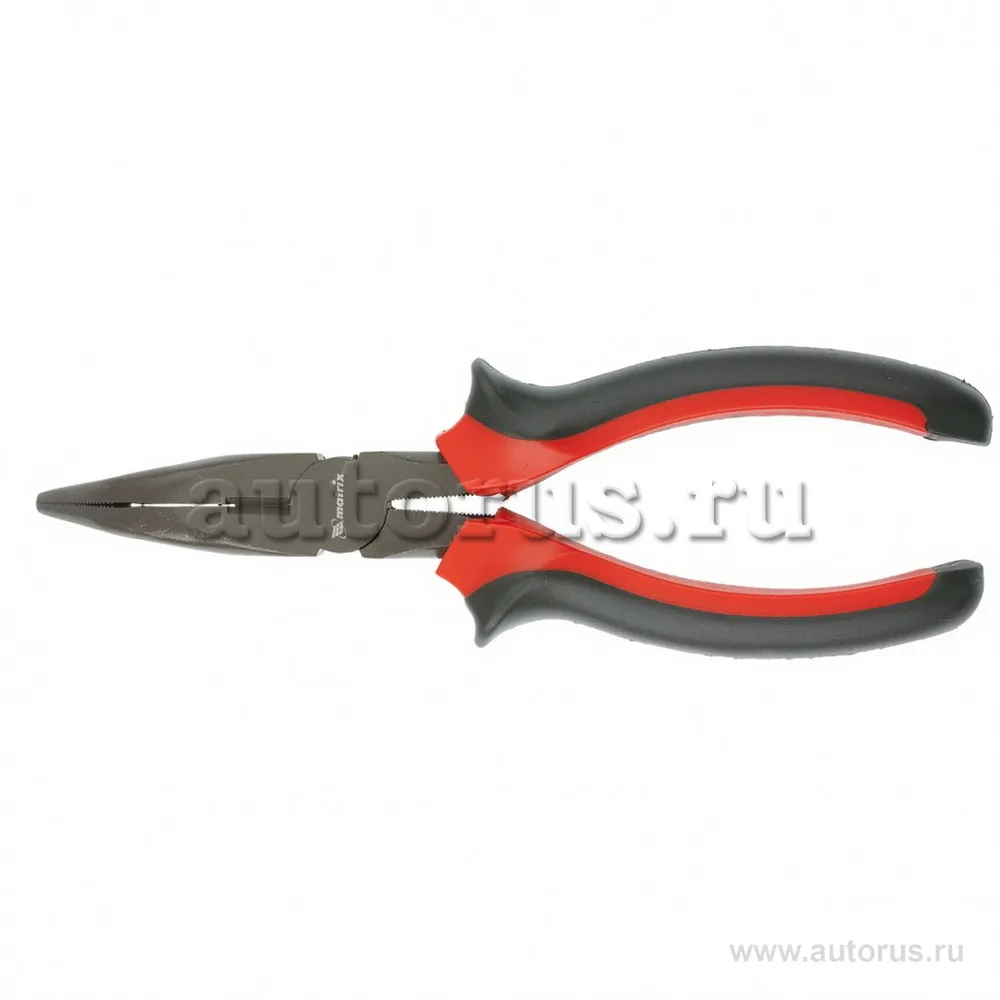 Длинногубцы Black Nickel, 160 мм, изогнутые, двухкомпонентные рукоятки MATRIX 17458