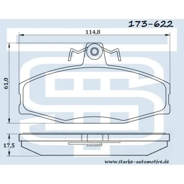 Колодки тормозные перед. SKODA FELICIA (6U) STARKE 173622