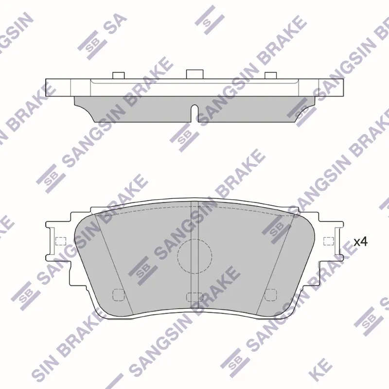 Колодки задние R53 SANGSIN BRAKE SP4338