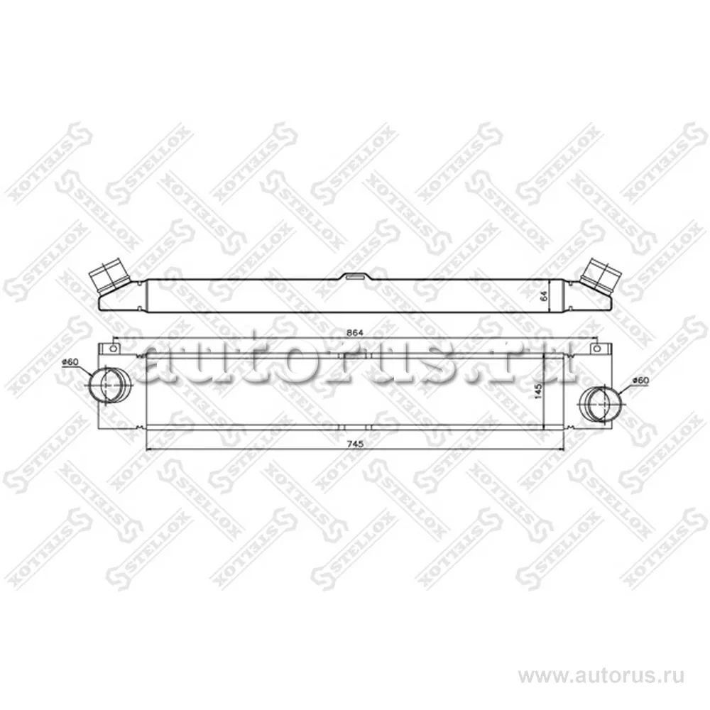 Интеркулер Fiat Ducato 2.3JTD/3.0JTD 06> STELLOX 10-40174-SX