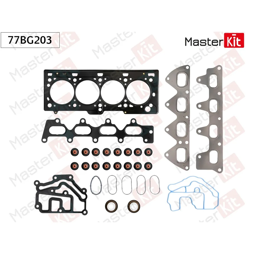 Комплект прокладок ГБЦ RENAULT K4M MASTERKIT 77BG203