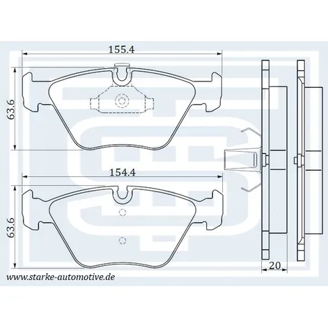 Колодки тормозные BMW E39 передние STARKE 171734