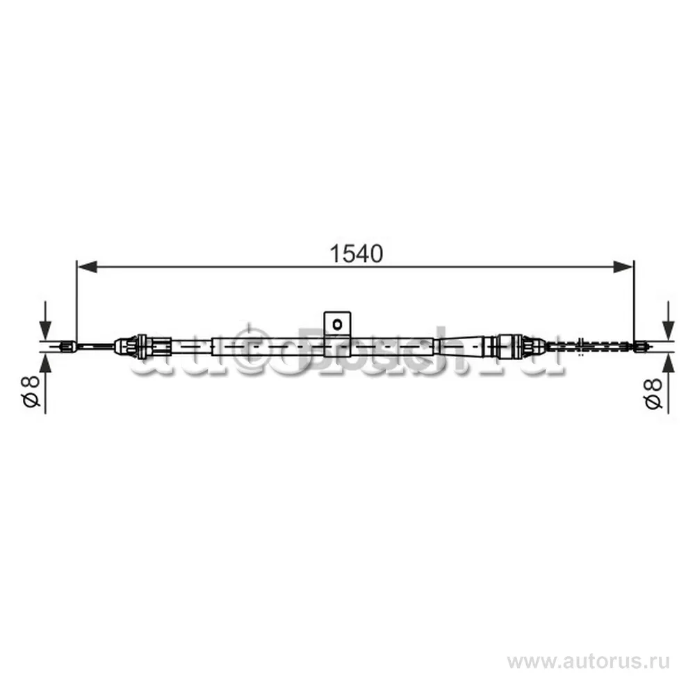 Трос ручника л BOSCH 1 987 477 992