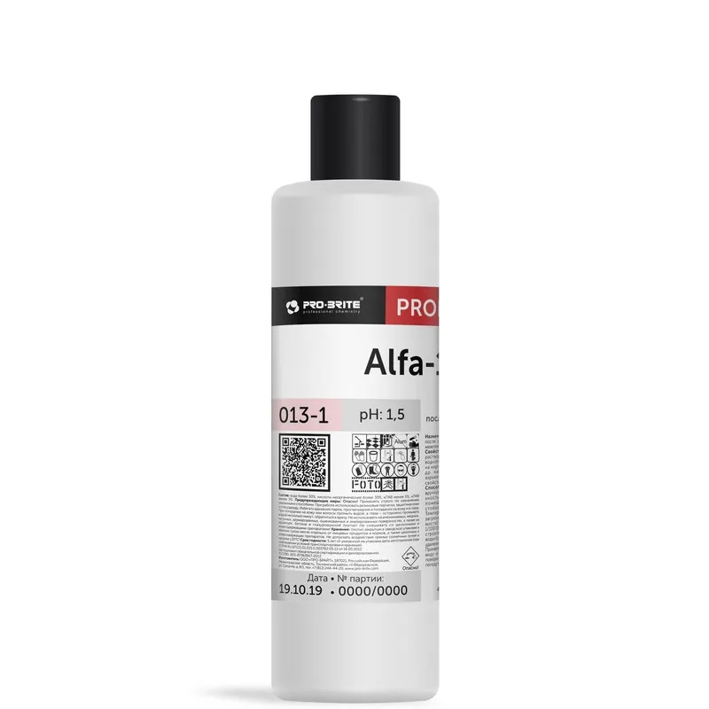 Профхим послестрой кисл д/удал цемента,затирок,ржавч Pro-Brite/ALFA-19, 1л 1222082