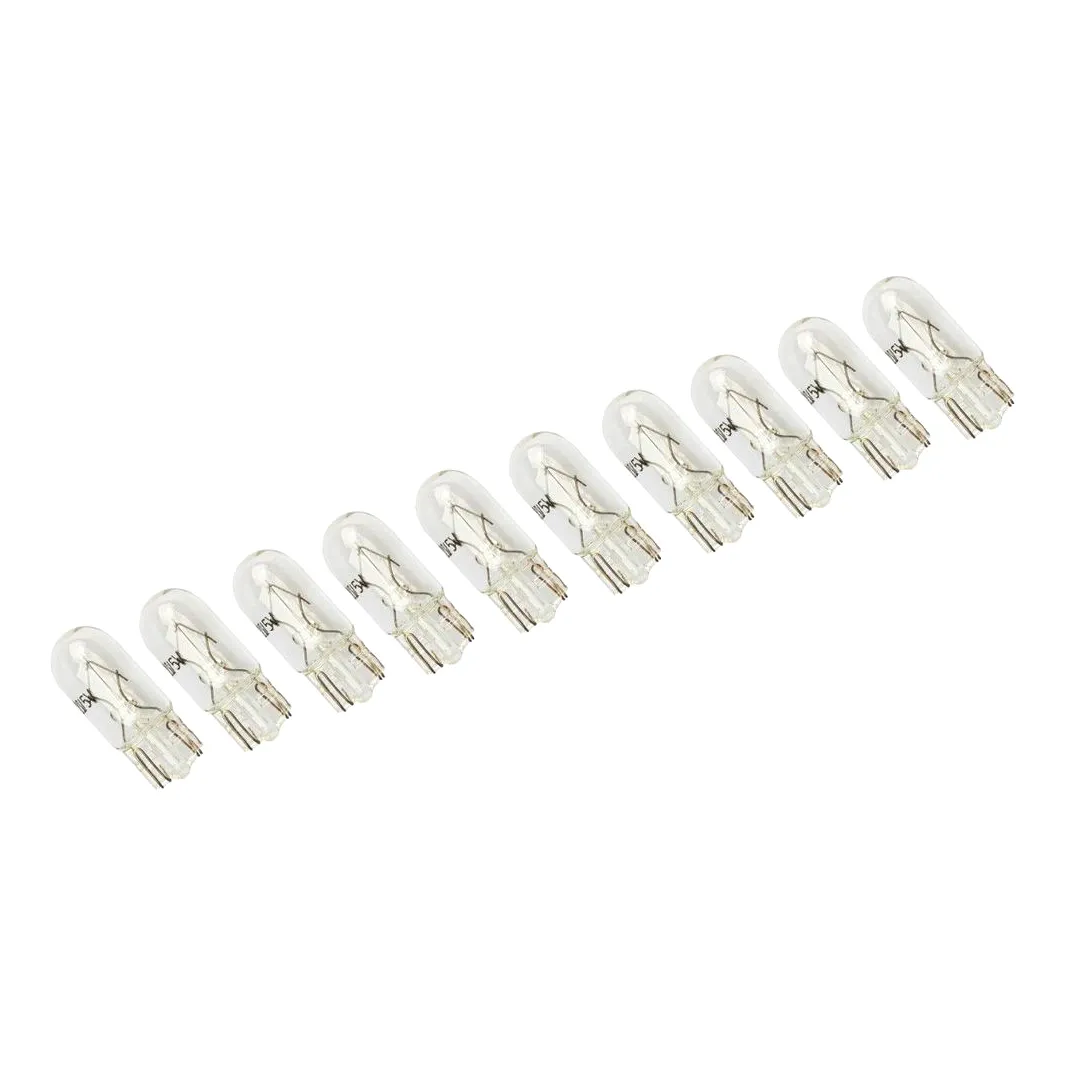 Лампа 12V W5W 5W W2,1x9,5d LECAR Standard (компл. 10 шт) картон LECAR000191301