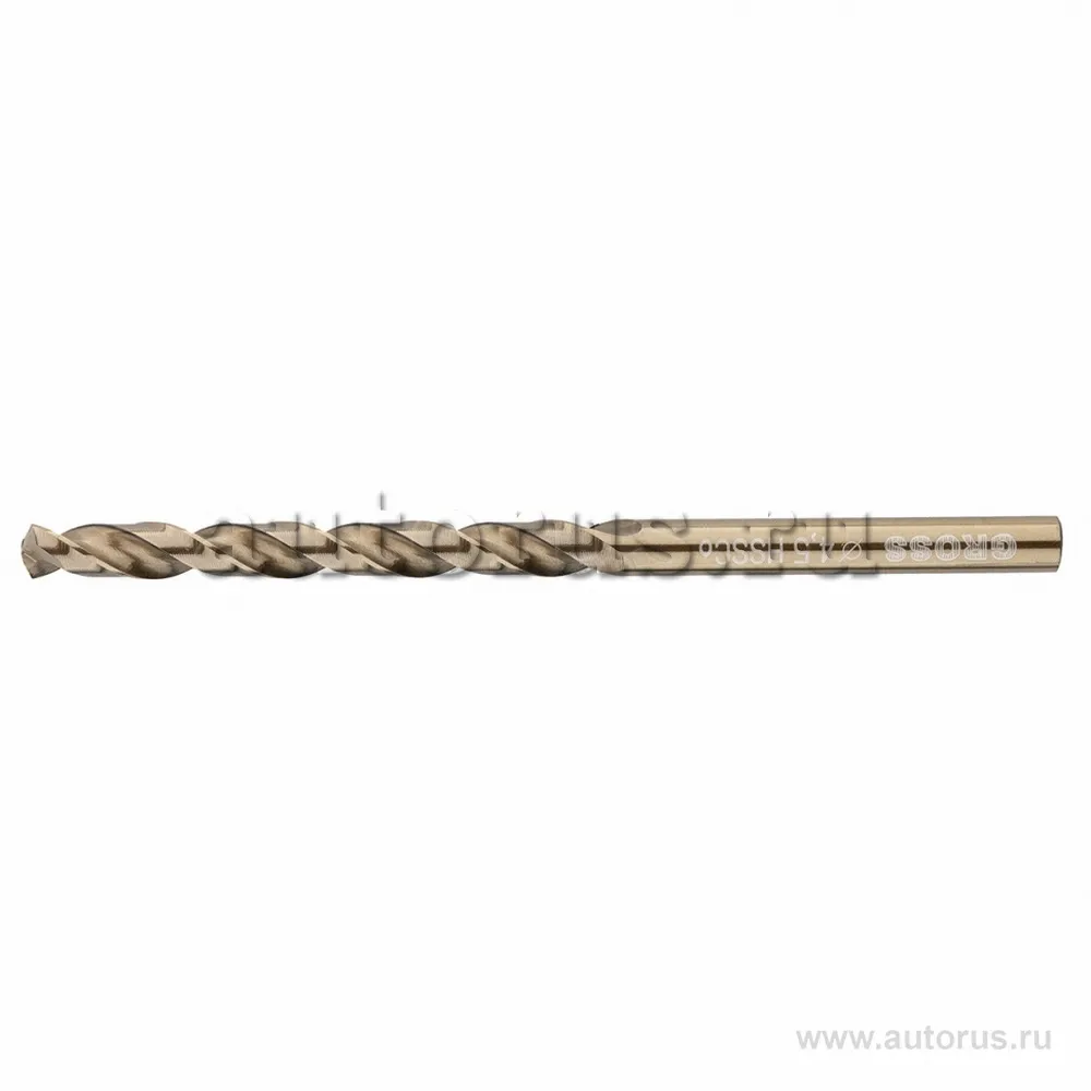 Сверло спиральное по металлу, 4, 5 мм, HSS-Co GROSS 72314