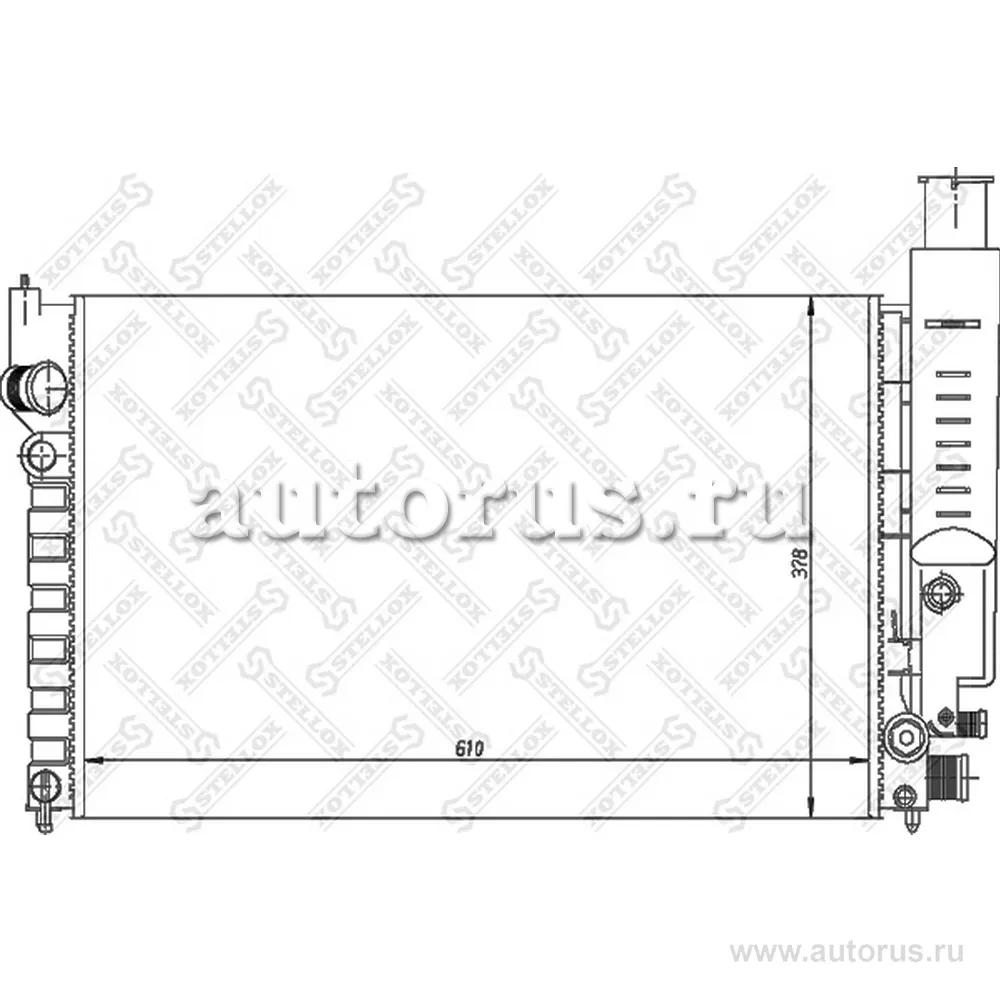 Радиатор системы охлаждения Peugeot 405 1.6-1.9D 87-92 STELLOX 10-25126-SX