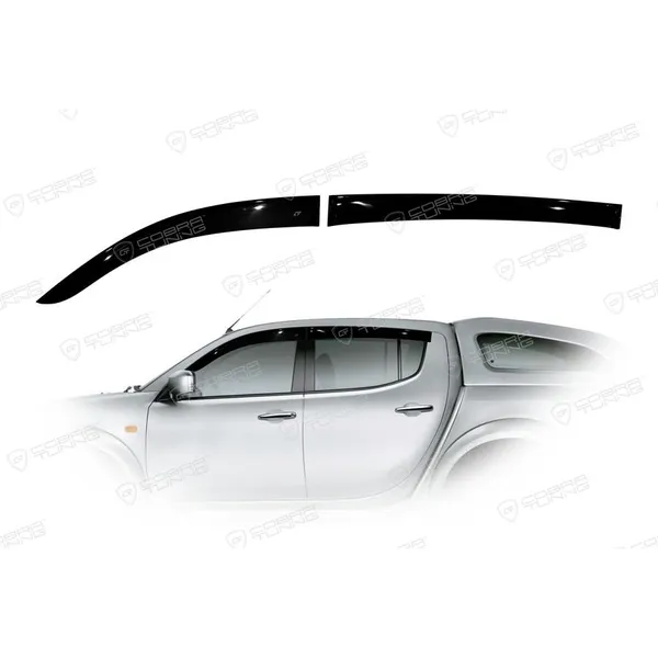 Дефлектора на окна Mitsubishi L200 IV 2007/Triton 2006-2010EuroStandard деф.окон Cobra Tuning ME40507