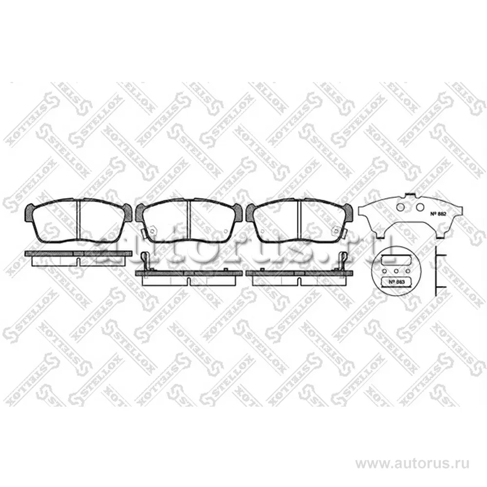 Колодки дисковые п peugeot 206 1.62.02.0hdi 99 01306 2.0hdi 98 00 STELLOX 737 000B-SX