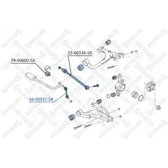 Тяга стабилизатора заднего Land Rover Discovery III/Range Rover Sp STELLOX 56-00537-SX