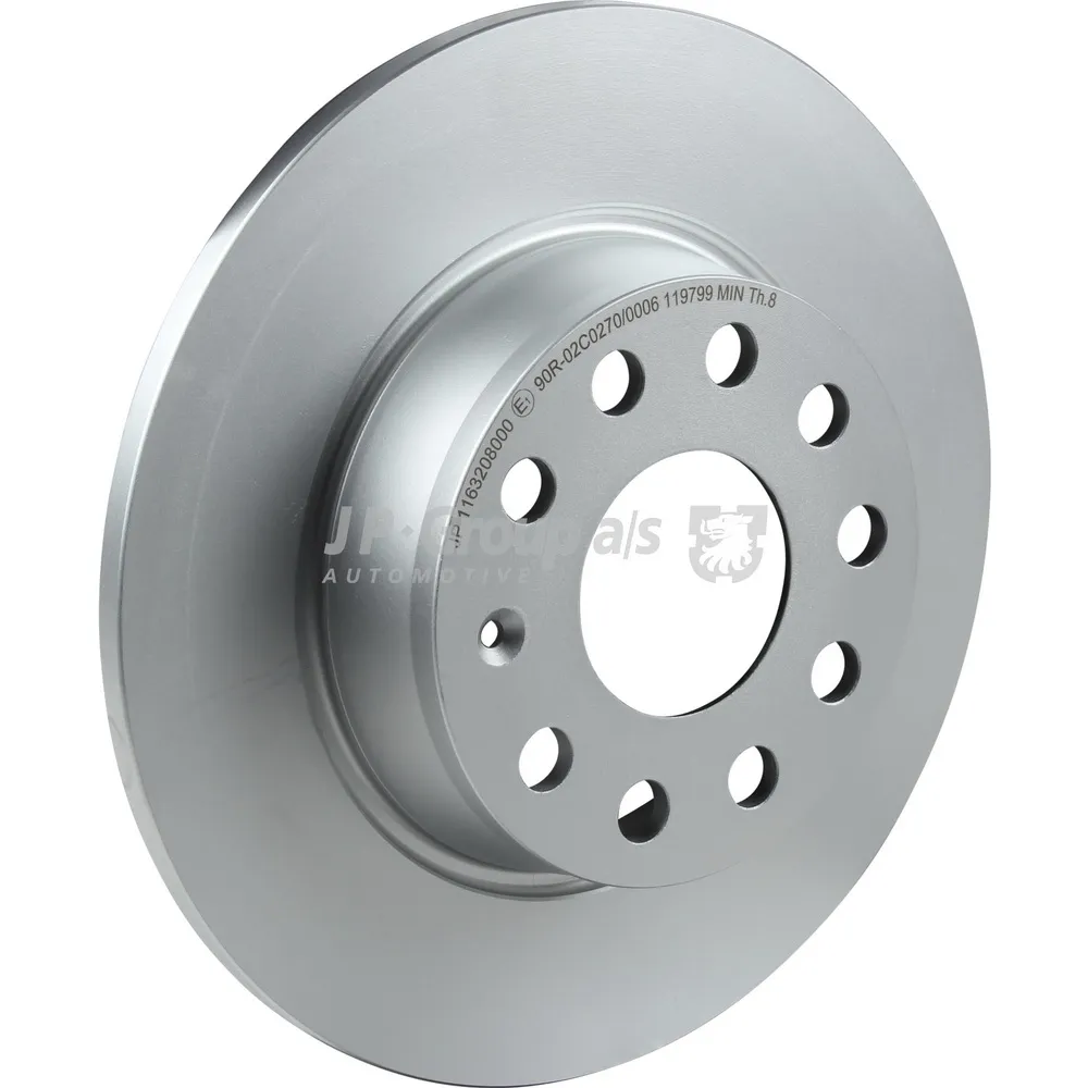 Диск тормозной задний AUDI A1, A3 VW CADDY, GOLF, JETTA, TOURAN SKODA SUPERB JP GROUP 1163208000