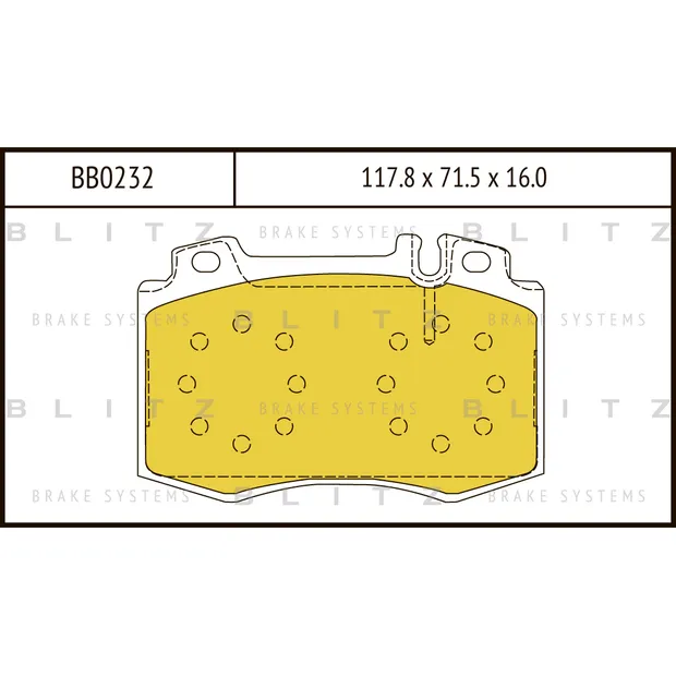 Колодки тормозные дисковые передние MERCEDES W163/W220 98-> BLITZ BB0232