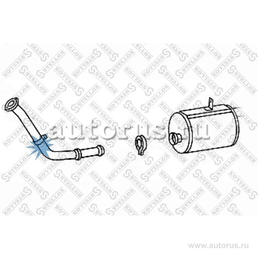 Труба выхлопная передняя Omn MB 207410D STELLOX 8203644_SX