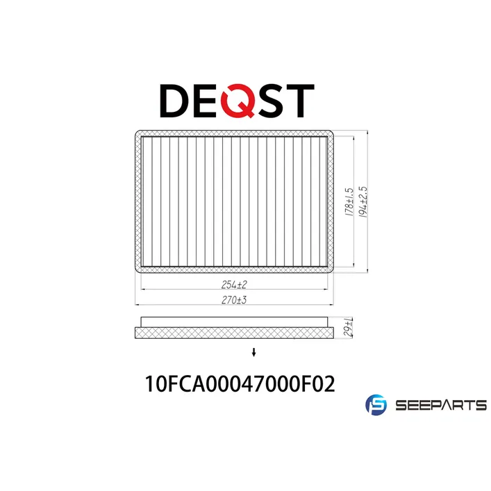 Салонный фильтр, VW PASSAT (3A2, 35I) 02.88-08.96,VW PASSAT (3A5, 3 DEQST 10FCA00047000