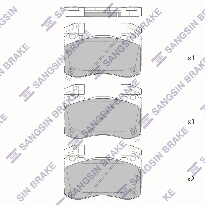 Колодки тормозные HYUNDAI G70 18- KIA STINGER 17- пер. BREMBO TYPE HI-Q SP1936
