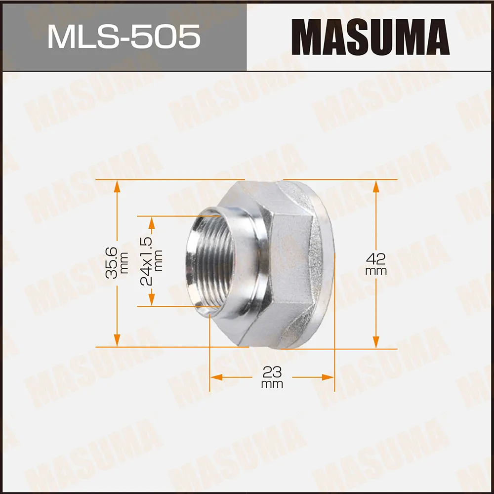 Гайка ШРУСа 24x1,5x23/ 36 MASUMA MLS-505