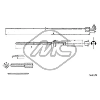 Трос газа R 5 L - TL (1221/2381) Metalcaucho 83137