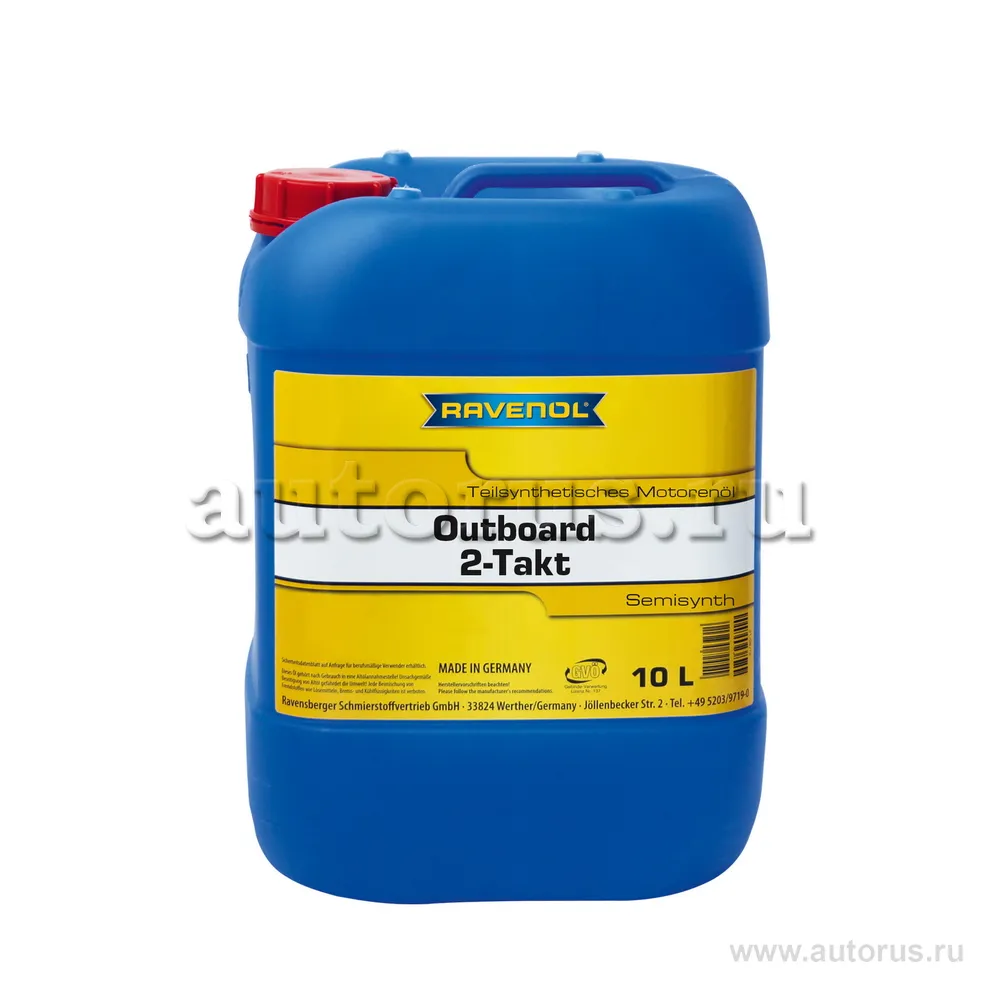 Масло моторное Ravenol Outboardoel 2T Semisynth полусинтетическое 10 л 1152200-010