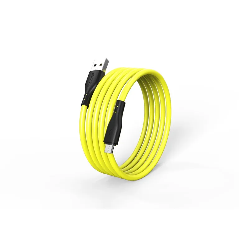 Кабель для зарядки и передачи данных S21 MICROUSB желтый, 2.4 а, сил., 1 м, SMARTBUY IK-12-S21BY