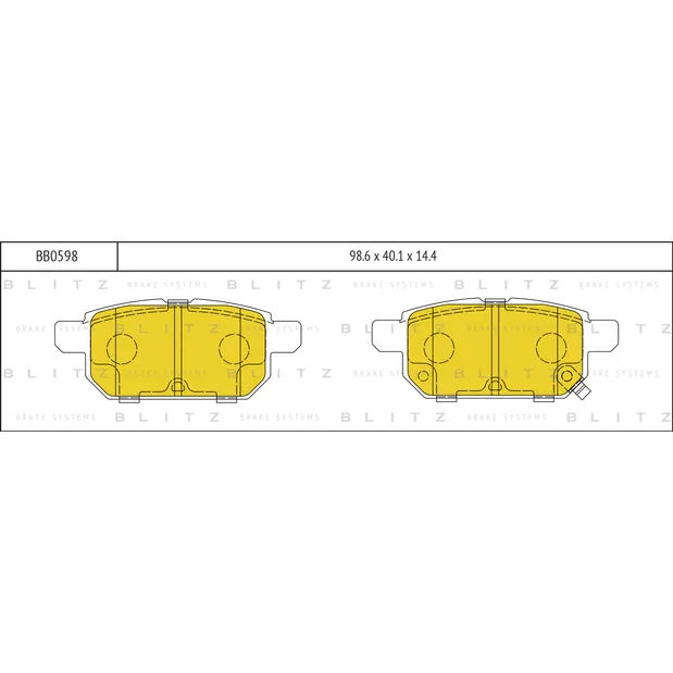 Колодки тормозные дисковые задние SUZUKI Swift 10-> BLITZ BB0598