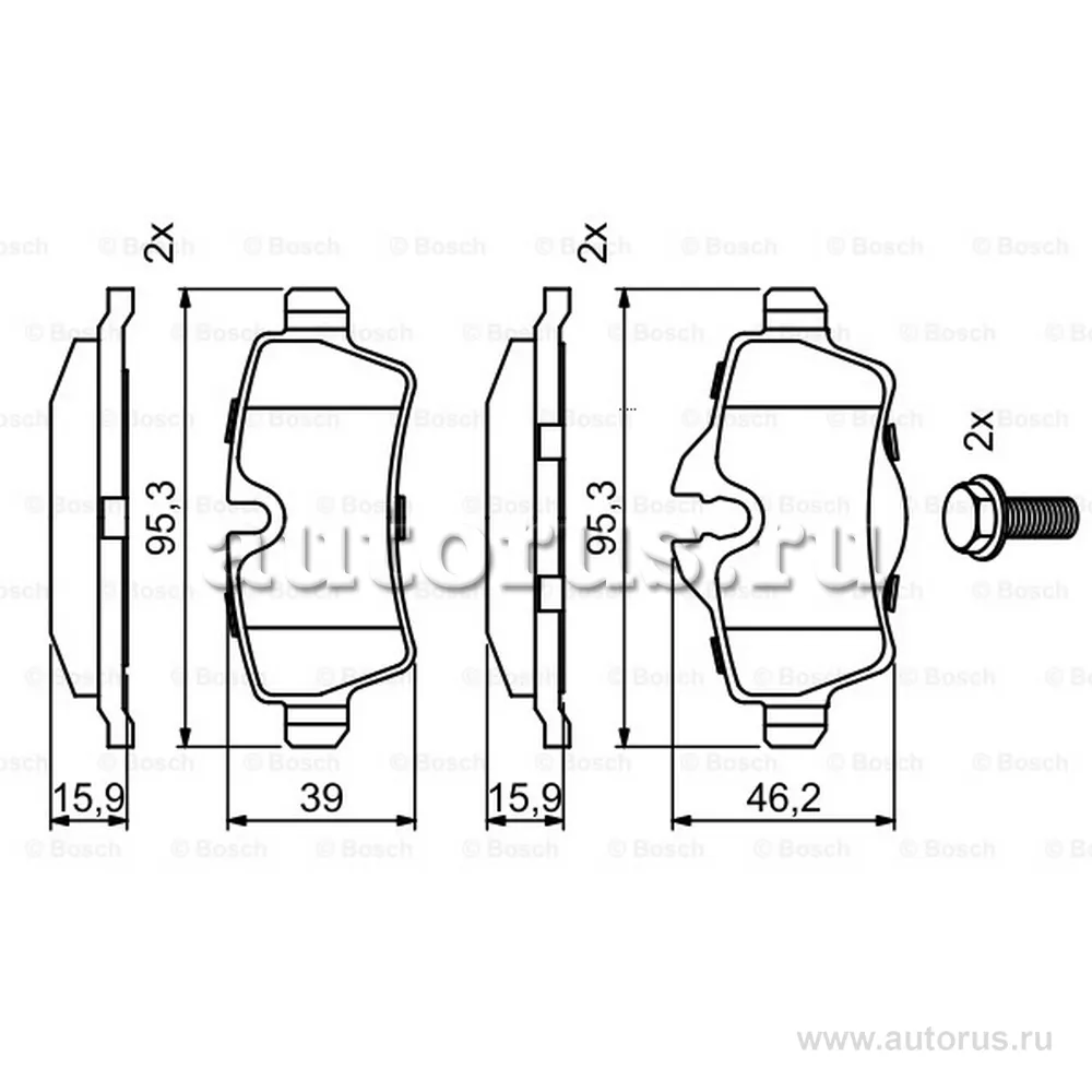Тормозные колодки задние 0986494242 BOSCH 0986494242