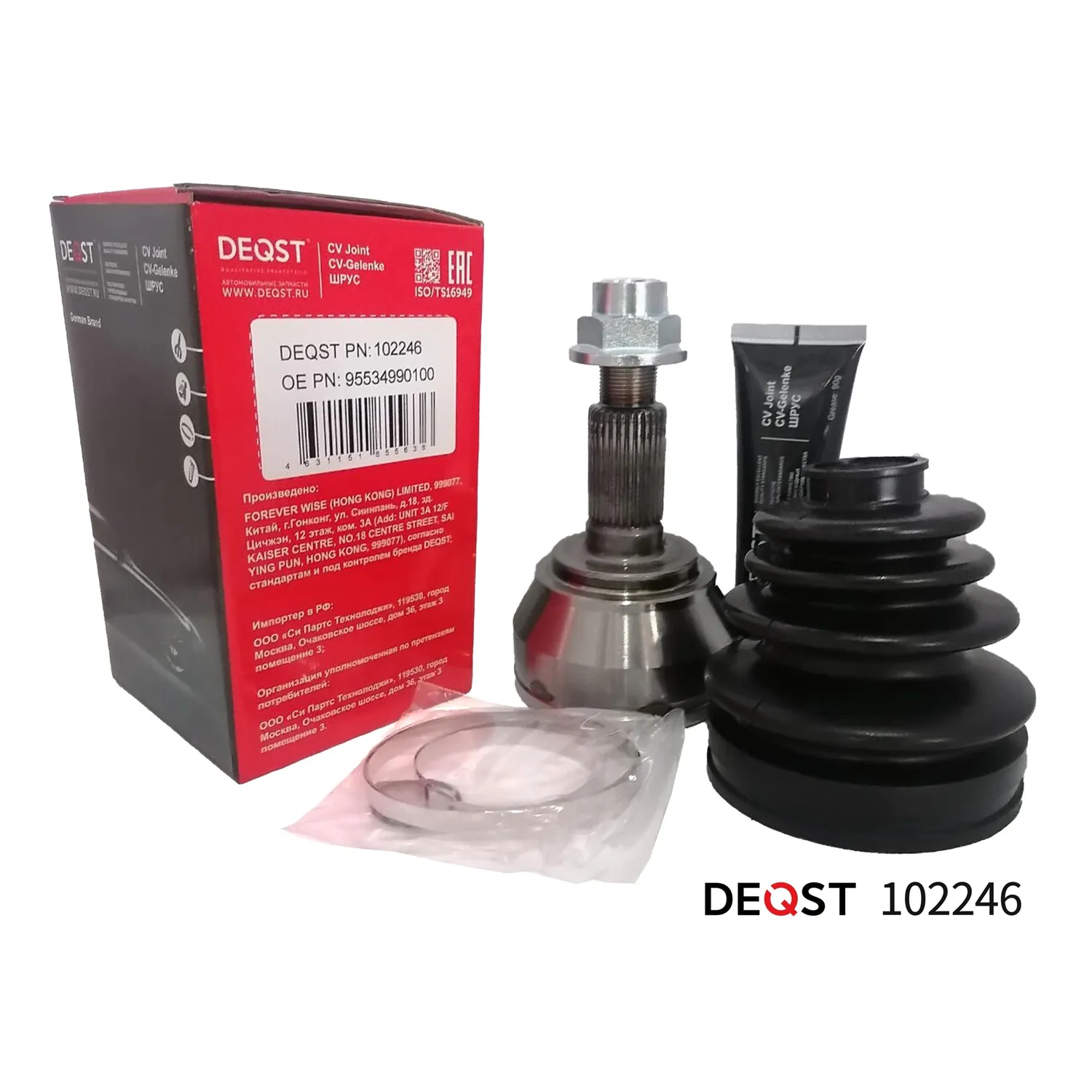 ШРУС. нар. VW TOUAREG 3.0-3.6 02-06. DEQST 102246