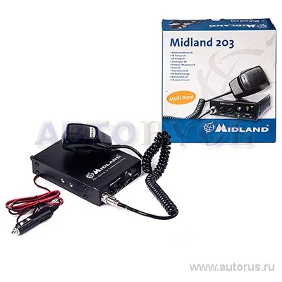 Радиостанция MIDLAND 203, автомобильная, CB 27 мГц, , Max Вт MIDLAND 203