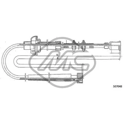 ТРОС СПИДОМЕТРА FIAT PUNTO ALL BENZ. MM.1020 Metalcaucho 81244