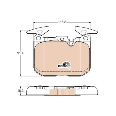 Колодки дисковые передние BMW F20 F30 1.4-3.0 2.0D 11 TRW GDB1943