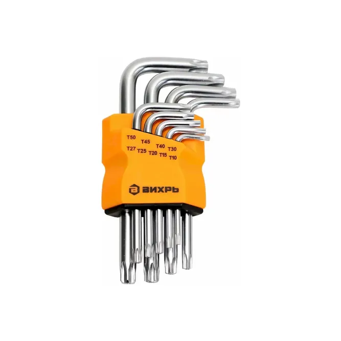 Набор ключей имбусовых Torx , 9 шт, T10-T50 Вихрь Вихрь 73/6/5/12