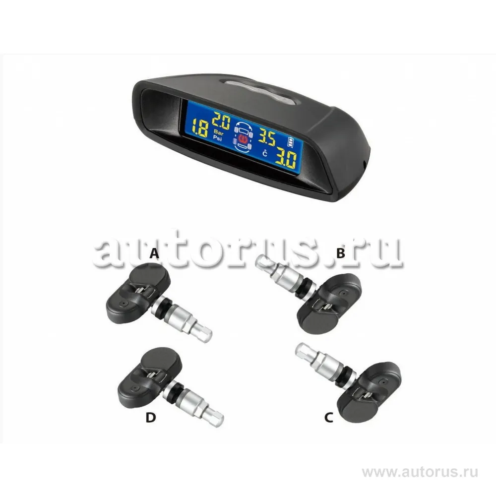 Система контроля давления в шинах ВЫМПЕЛ TPMS T81-TS01 монитор + 4 внутренних датчика