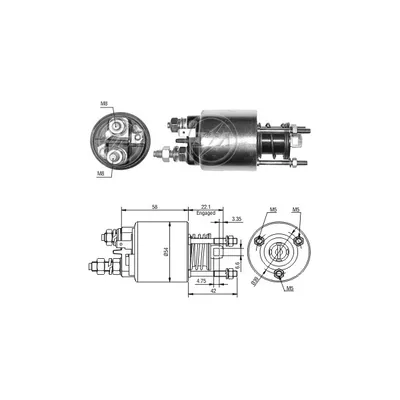 Реле втягивающее FIAT ERA ZM6-595