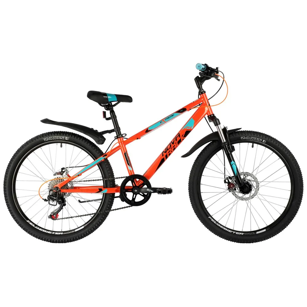 Велосипед 24 хардтейл Novatrack Extreme 6.D (2021) количество скоростей 6 рама сталь 12 оранжевый