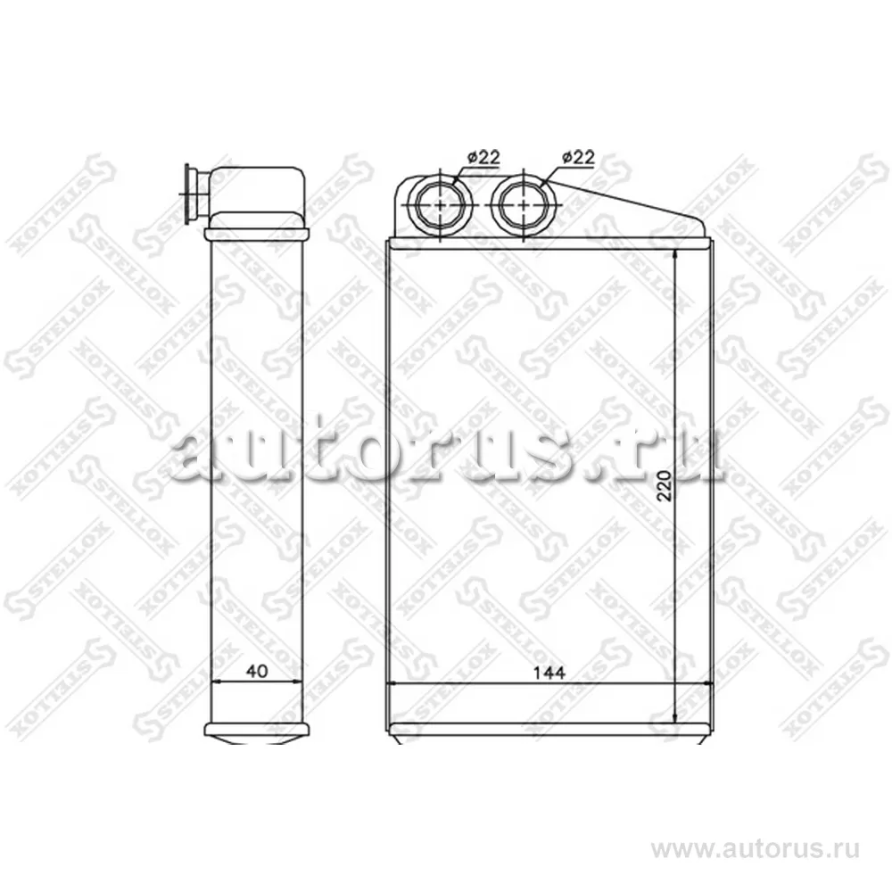 Радиатор печки Renault MeganeII/Scenic all 02> STELLOX 10-35097-SX