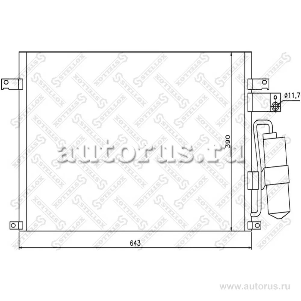 Радиатор кондиционера Chevrolet Epica 2.0/2.5 06> STELLOX 10-45385-SX