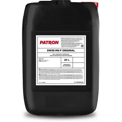 Масло моторное PATRON 5W-30 синтетическое 20 л 5W30 MS-F 20L ORIGINAL